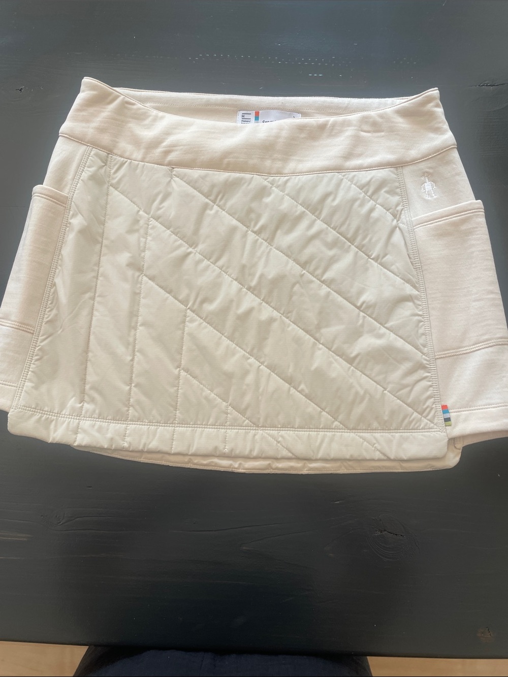 Smartwool Cream Quilted Mini Skirt